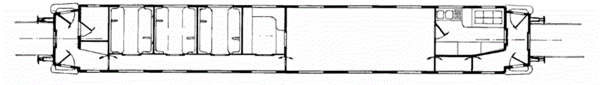 Schéma - Voiture Salon Bar "ex. SNCB" Type I2 n°11902 ( en travaux)
